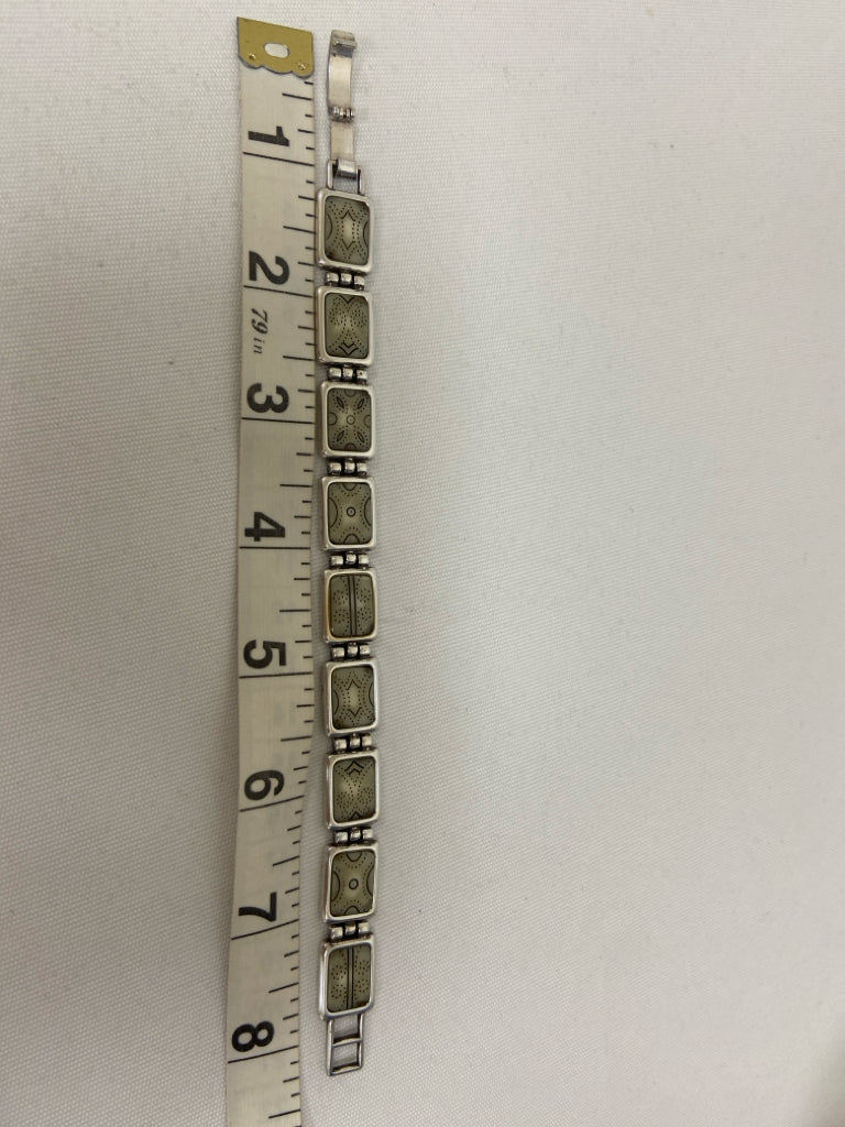Brighton Silver Color Sage Geometric Bracelet