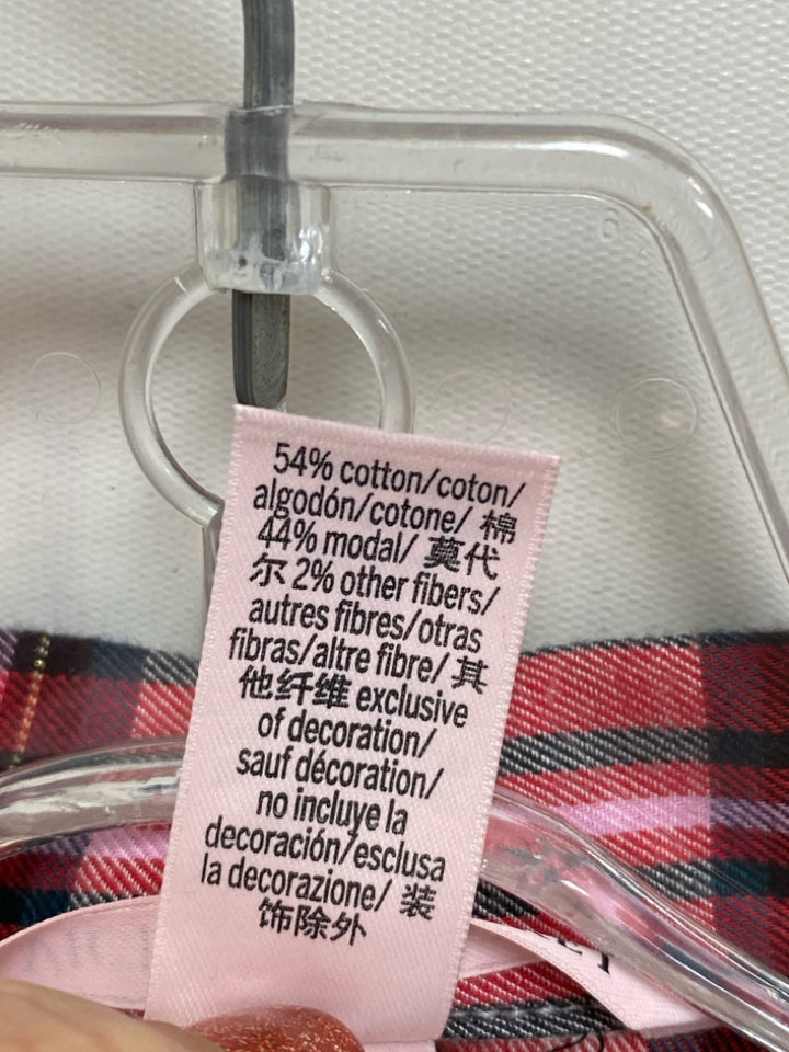 NWT Victoria Secret Size L White Red/Black Plaid Ladies 2pc Pajamas