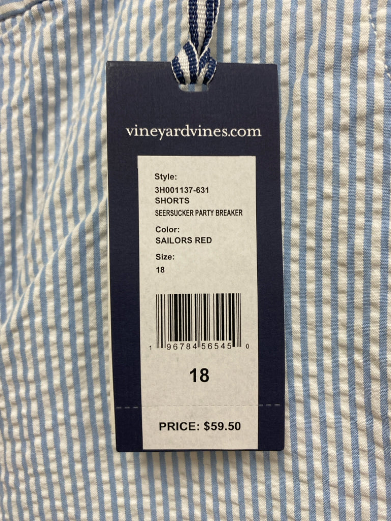 NWT Vineyard Vines SIZE 18 Blue/White Red Plaid Boy&