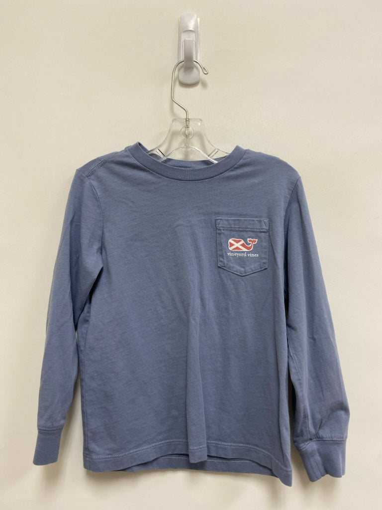 Vineyard Vines SIZE 4T Slate Blue Whale Long Sleeve Tee Boy&