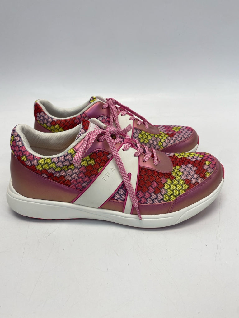 Alegria  Size 39 Pink Multi-Color Lace-up Sneakers