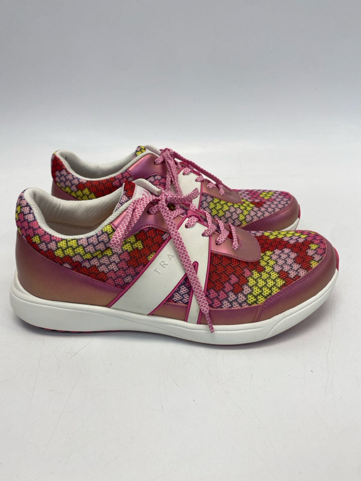 Alegria  Size 39 Pink Multi-Color Lace-up Sneakers