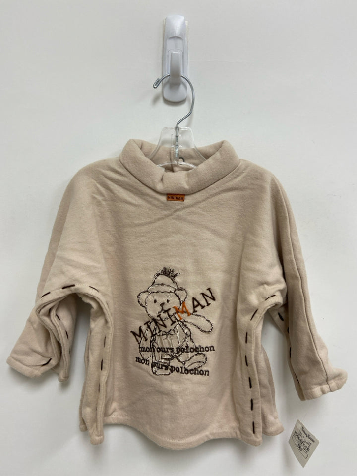 NWT SIZE 12M Beige Espresso Bears Mock Neck Boy&