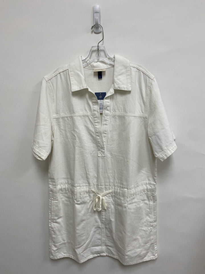 NWT Universal Thread Size L White Denim Ladies Dress