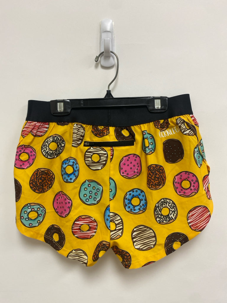 Size S Yellow Multi Color Athletic Shorts