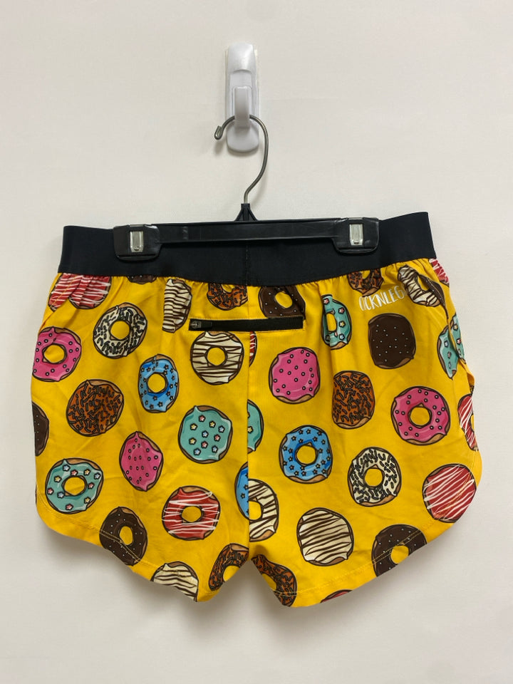 Size S Yellow Multi Color Athletic Shorts