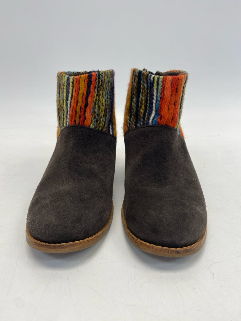 Toms US Shoe Size 7 Brown Multi-Color Zipper Boots