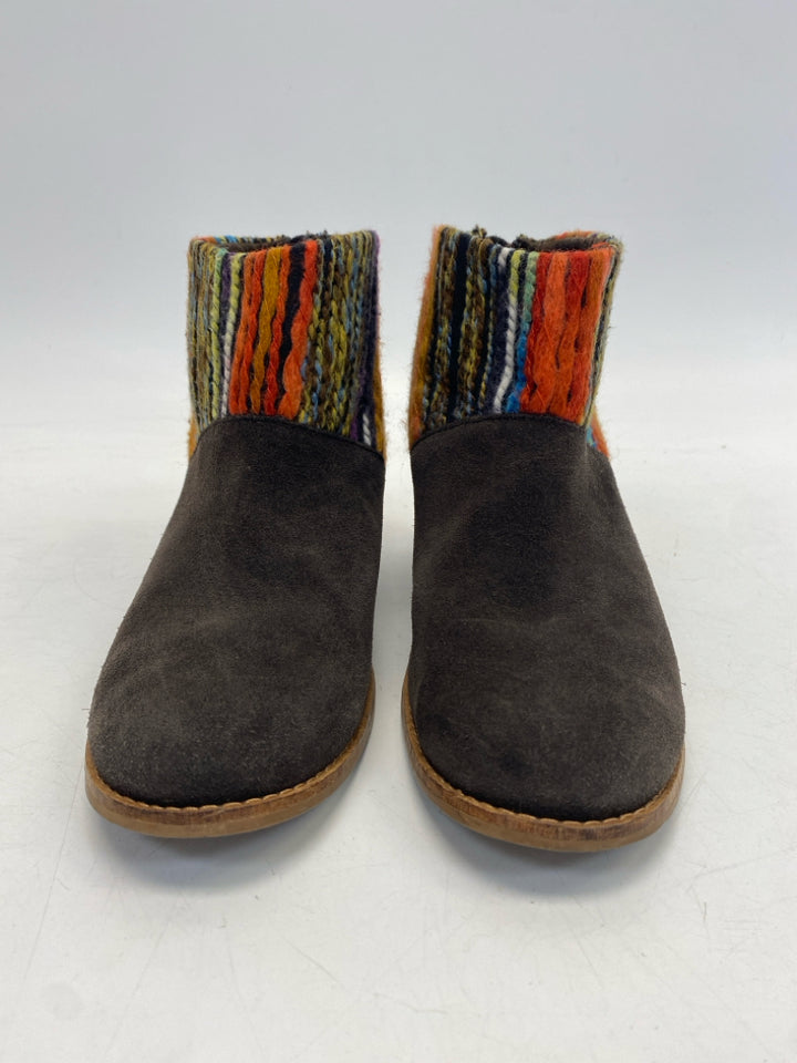 Toms US Shoe Size 7 Brown Multi-Color Zipper Boots