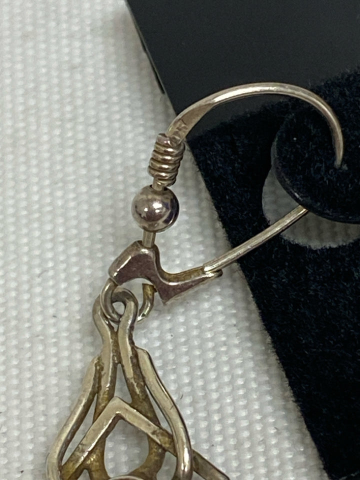 Silver Amber Shapes Earrings
