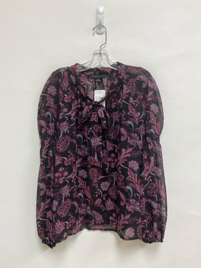 NWT Sanctuary Size M Black Pink/Blue Floral Ladies Top