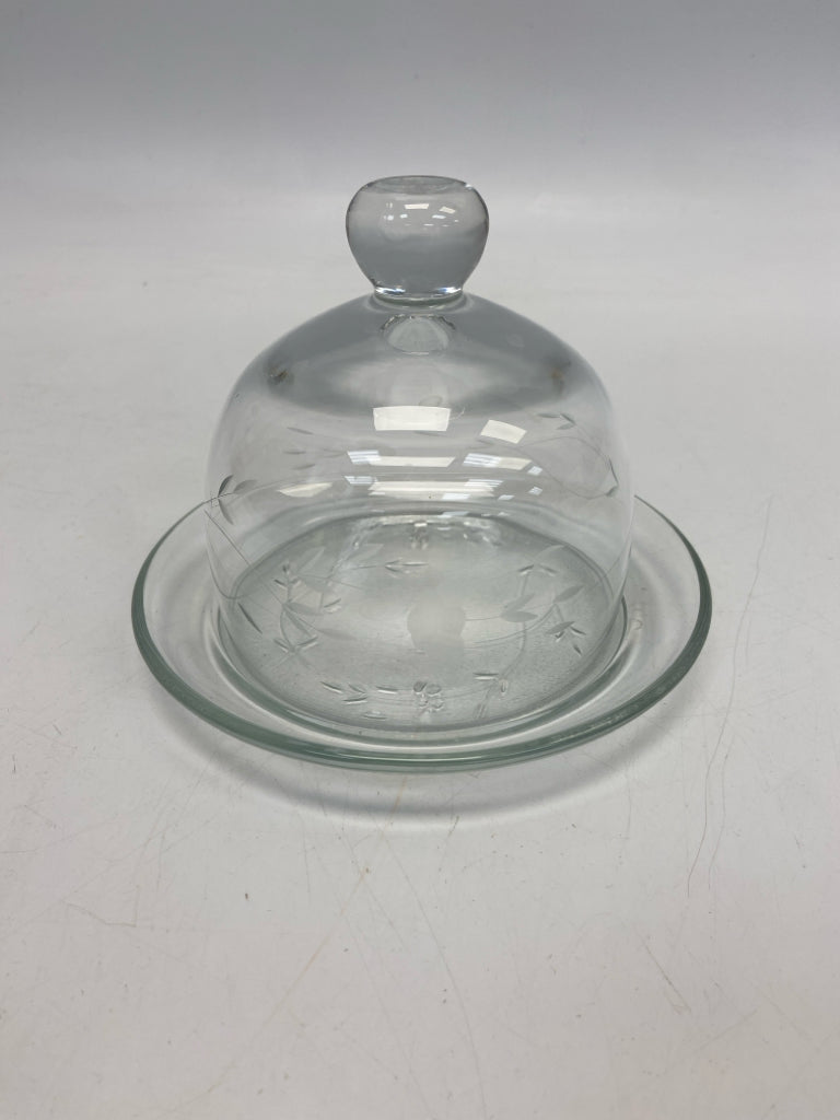 Princess House Clear Etched Serving Piece