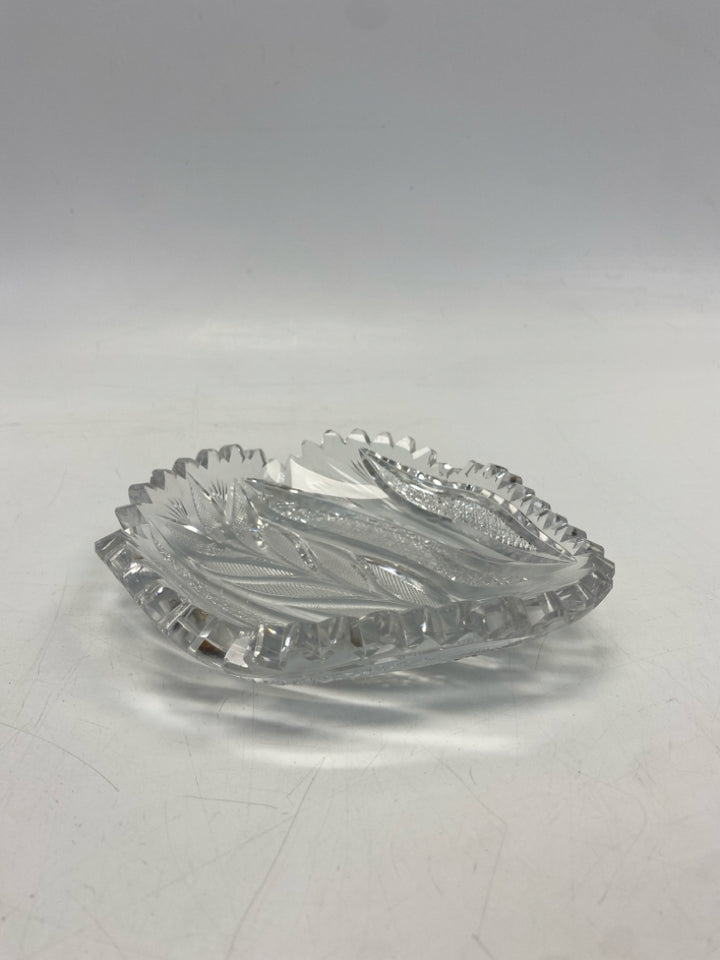Clear Cut-Glass Candy Container