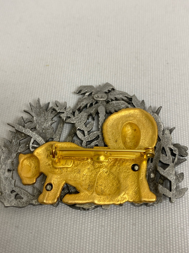 Gold Color Silver Color Jungle Animals Pin