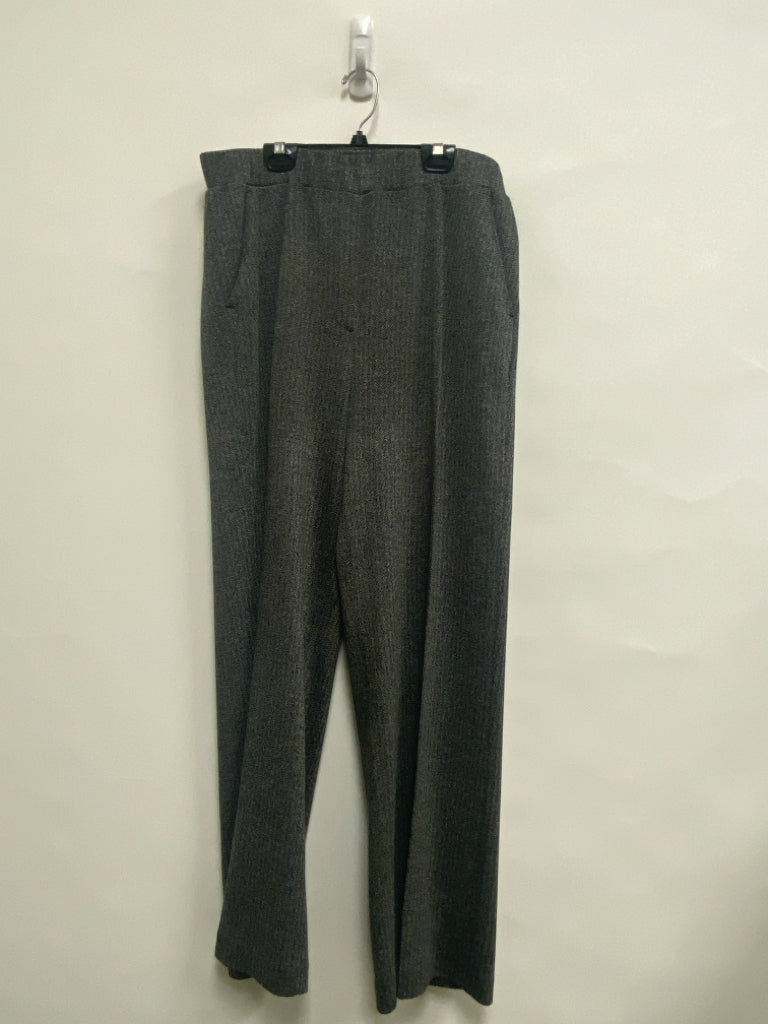 LOFT Size L Black Gray Herringbone Ladies Pants