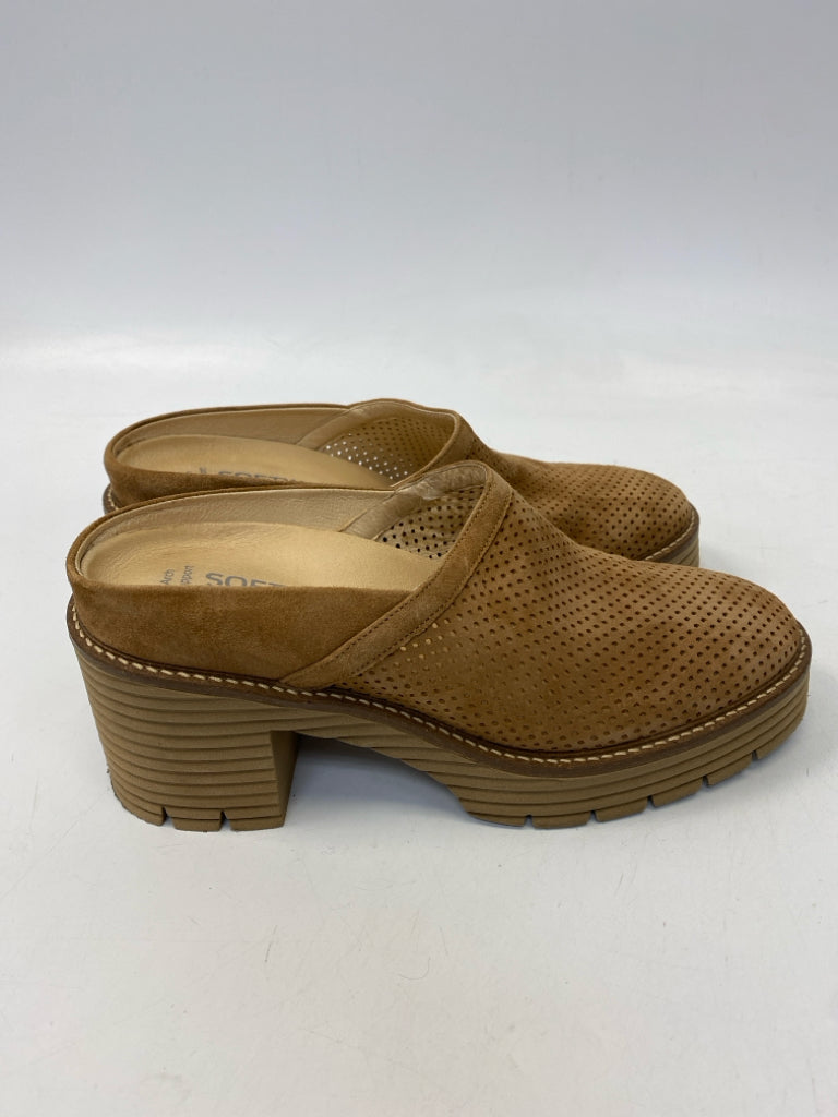 SOFTWAVES  Size 39 Cognac Perforated Clogs