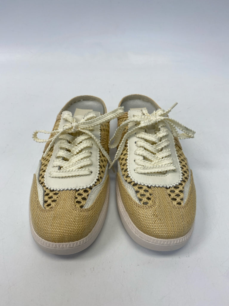 NWOT Dolce Vita  Size 9.5 Tan Cream Lace-up Sneakers