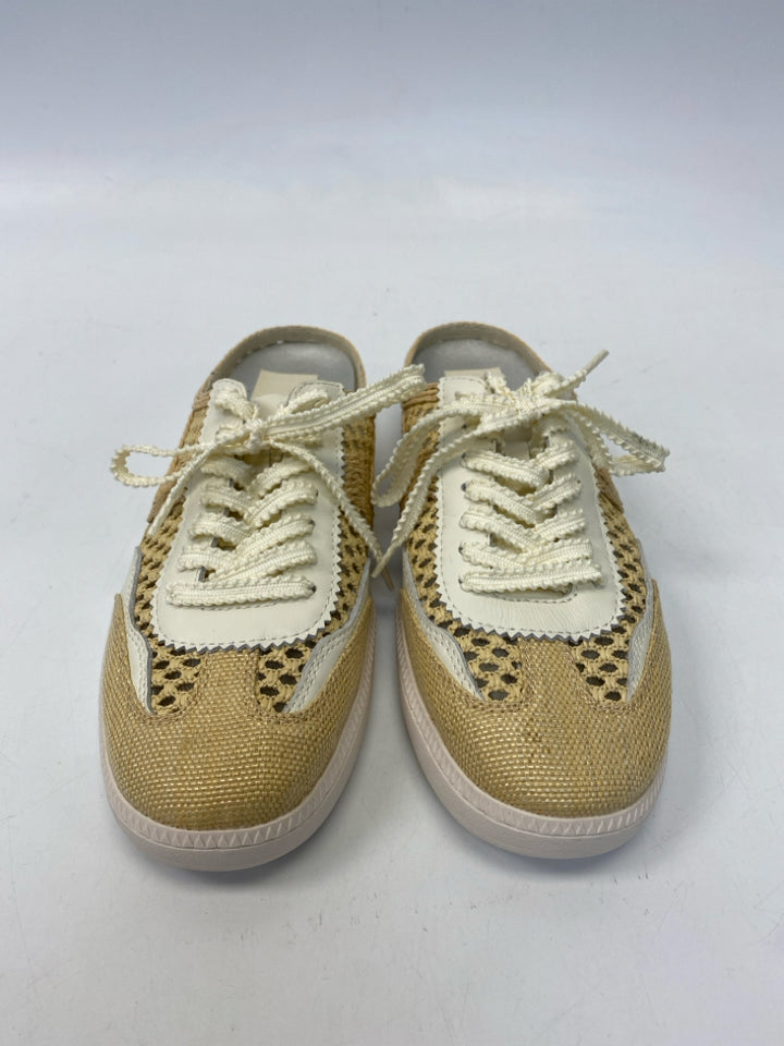 NWOT Dolce Vita  Size 9.5 Tan Cream Lace-up Sneakers