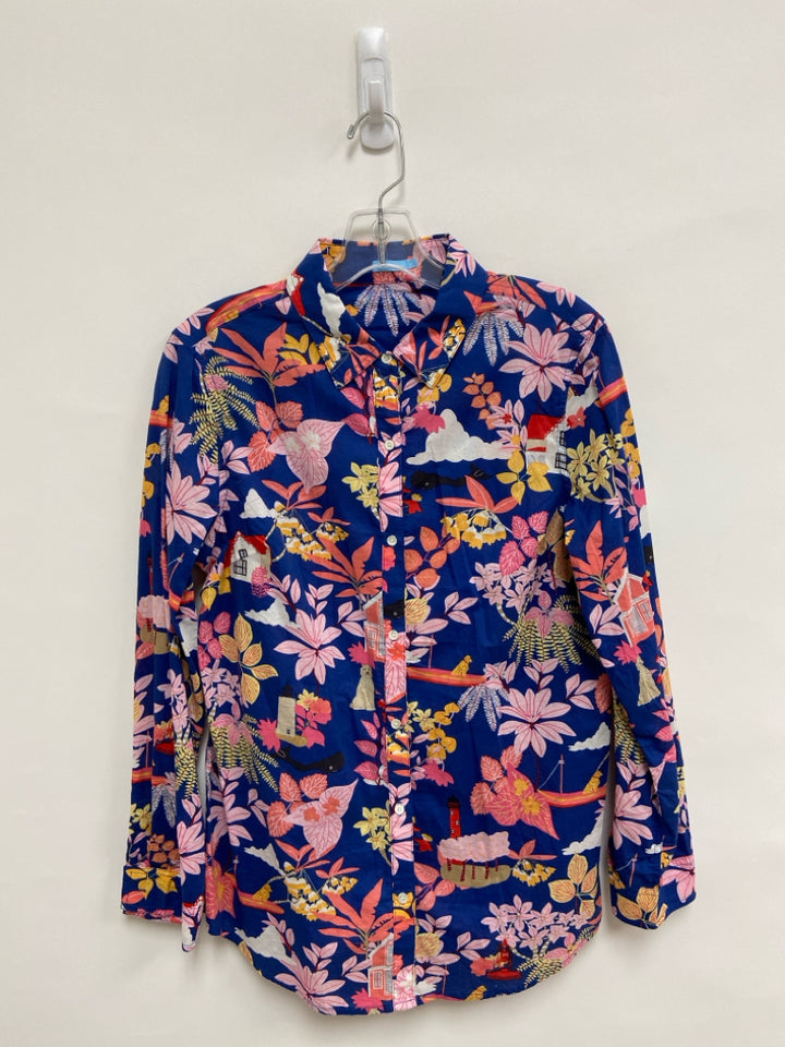 J McLaughlin Size M Blue Multi Color Ladies Top