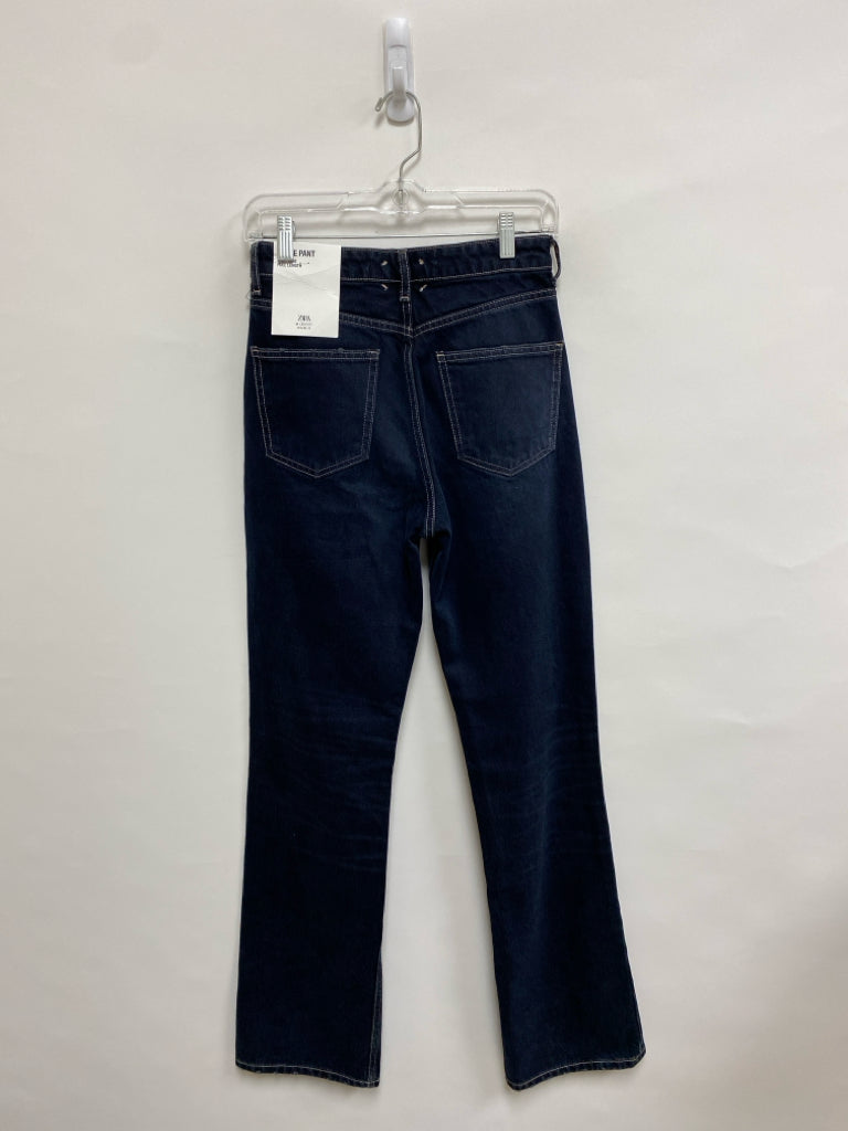 NWT Zara Size 4 Navy Flared Ladies Jeans