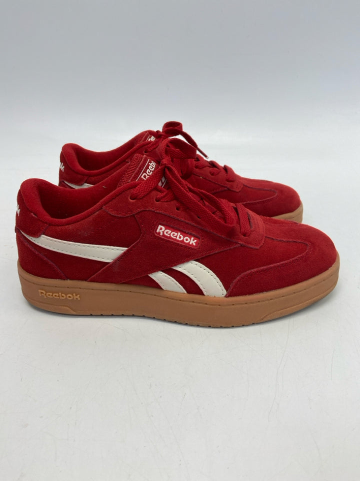 Reebok  Size 6.5 Red Lace-up Sneakers