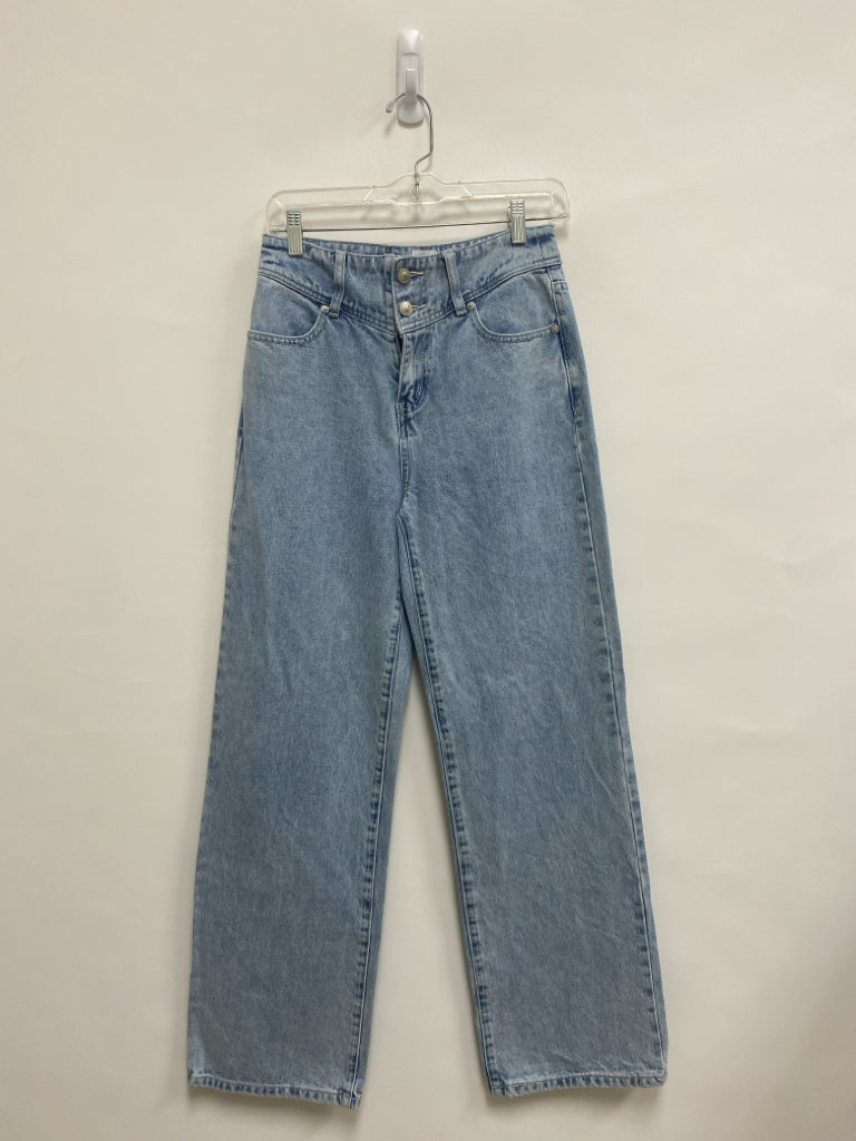PRINCESS POLLY Size 4 Pale Blue Wide Leg Ladies Jeans