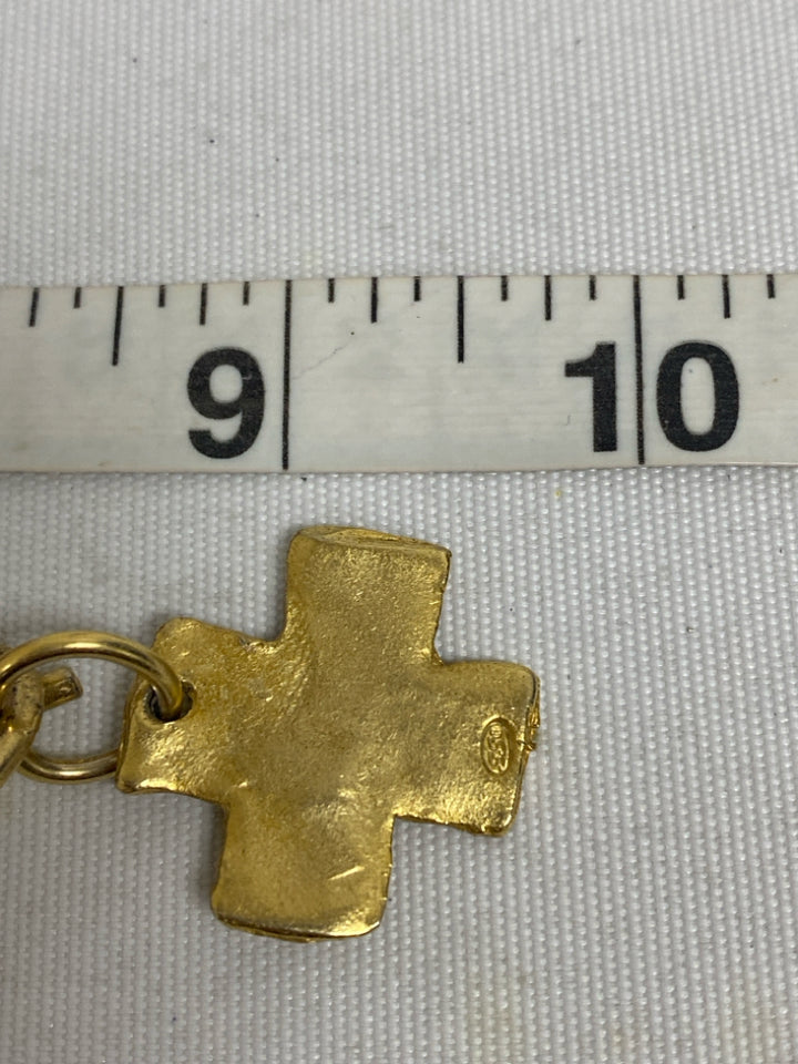 Susan Shaw Gold Color Cross Necklace