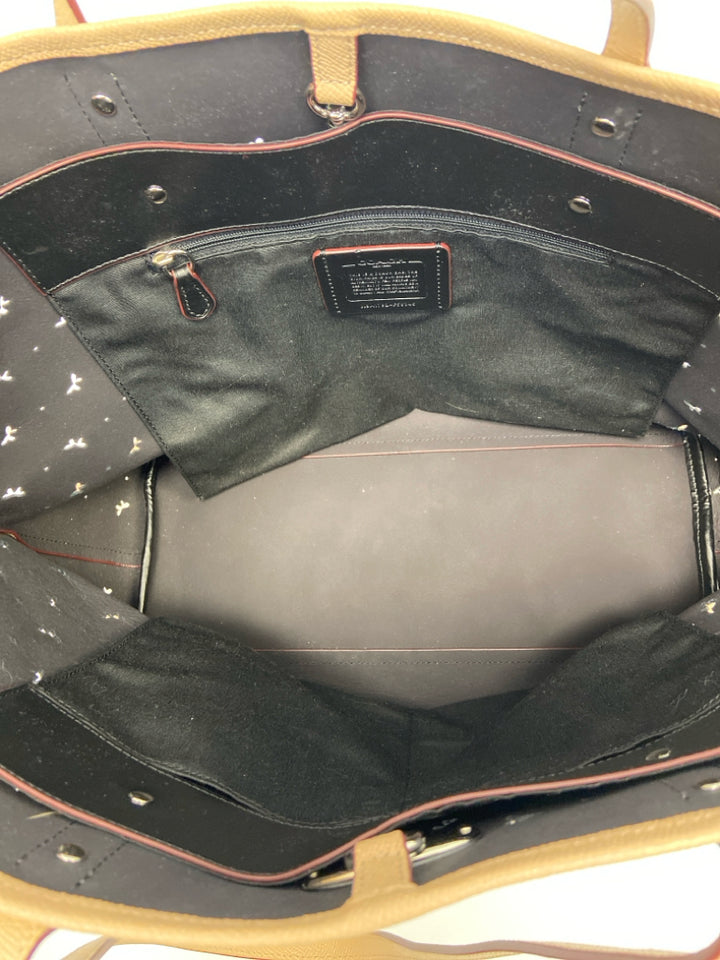 Coach Brown Perforated Butterfly City Tote 59345