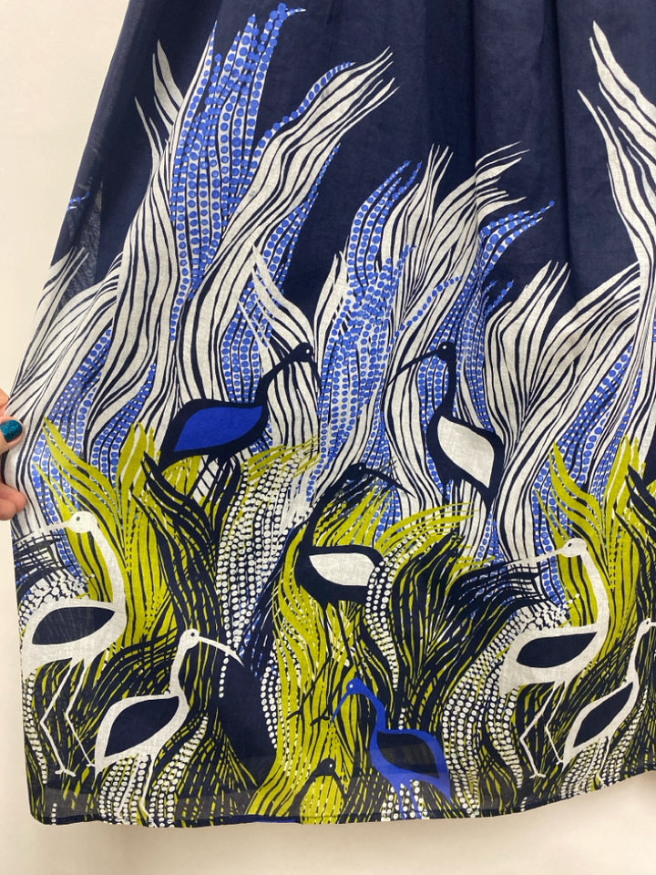 NWT Marie Oliver Size 4 Navy White/Green Maxi Ladies Skirt