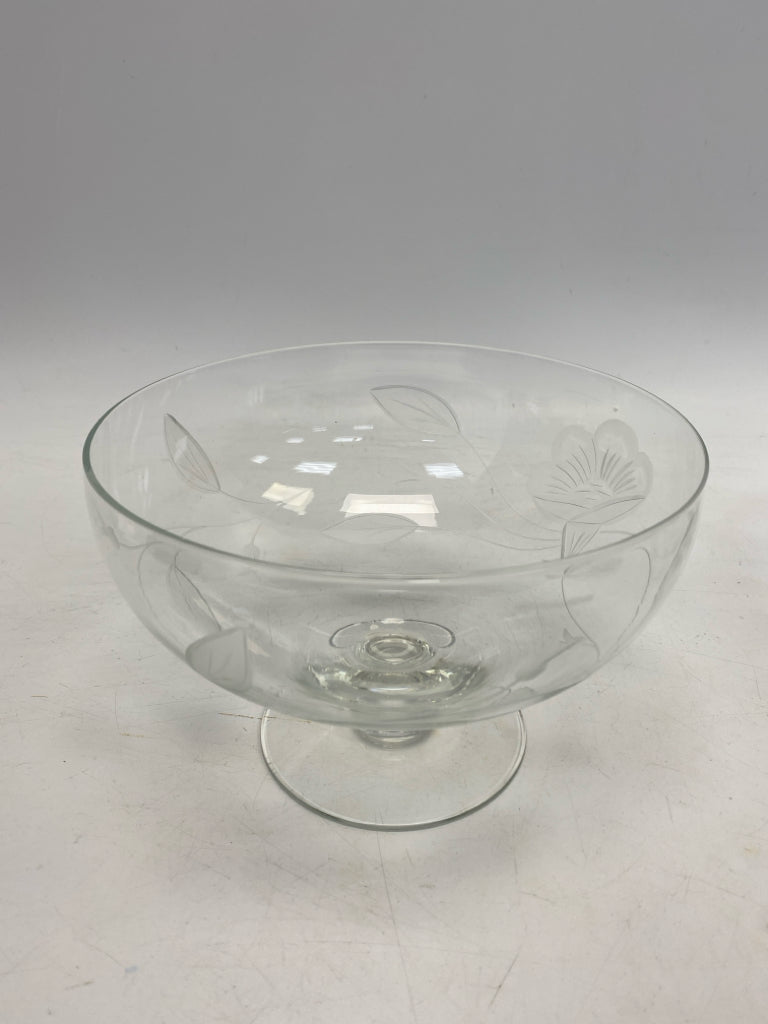 Clear Etched Glass Bowl(s)