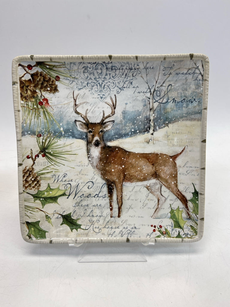 Cream Deer Ceramic Christmas