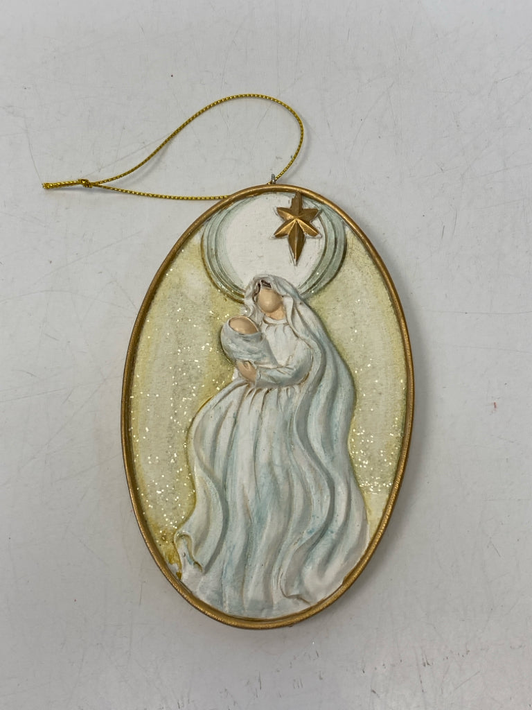 Gold Nativity Ornaments