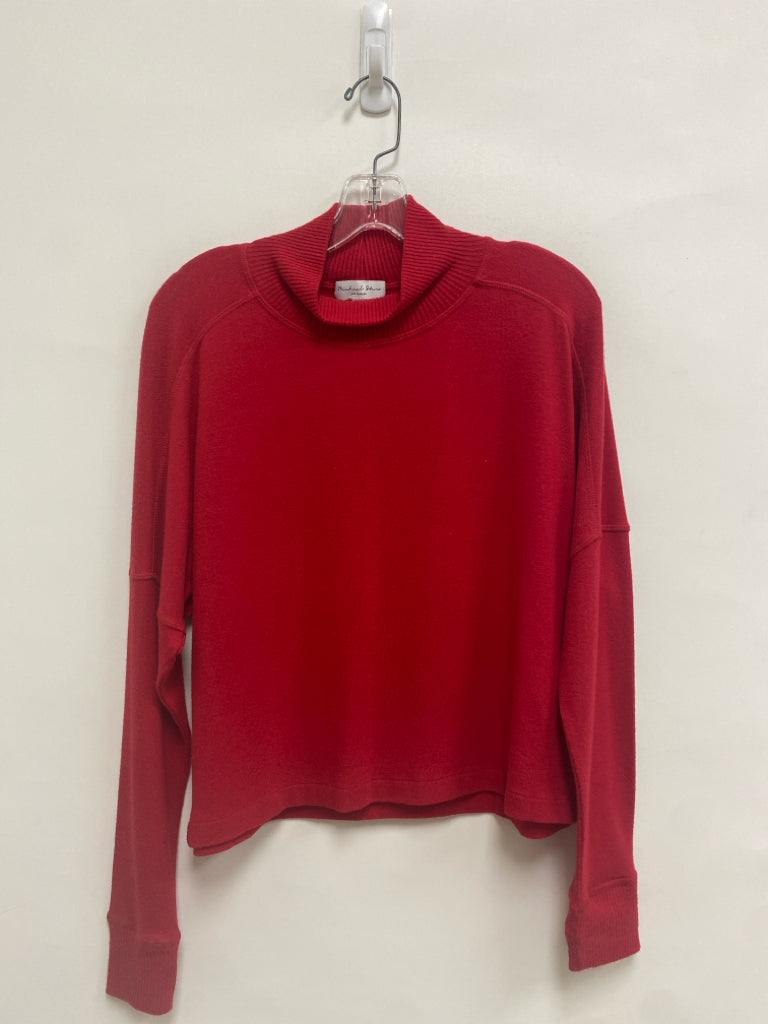 Michael Stars Size S Red Mock Neck Ladies Sweater