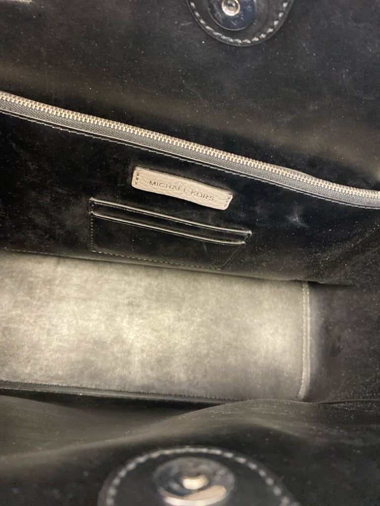 Michael Kors Black/Gray White Colorblock(s) Handbag