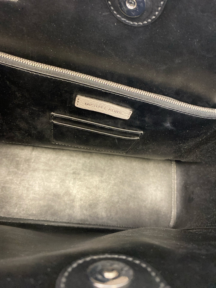 Michael Kors Black/Gray White Colorblock(s) Handbag