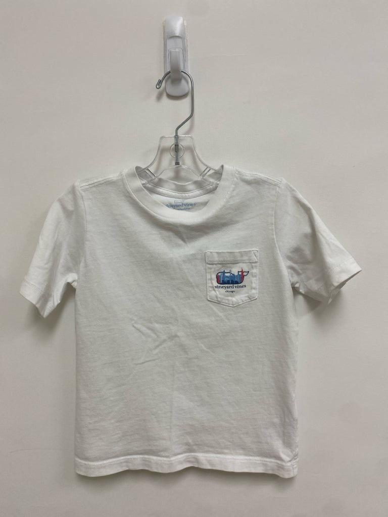 Vineyard Vines SIZE 4T White Blue City Scene Boy&