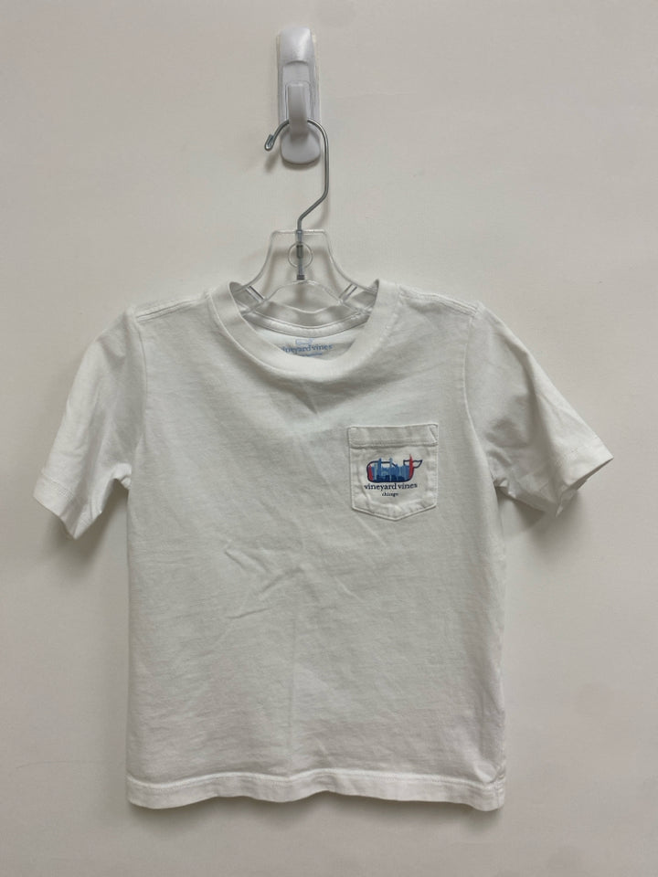Vineyard Vines SIZE 4T White Blue City Scene Boy&