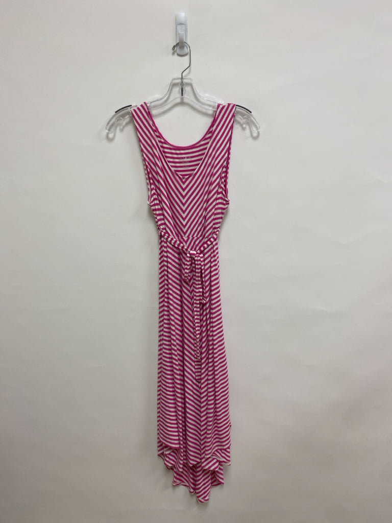 isabel maternity Size M Pink White Striped Sleeveless Maternity Dress