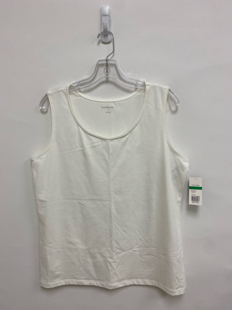 NWT Kim Rogers Size L Cream Tank Ladies Top