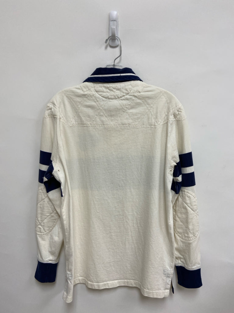 Polo Size S White Navy Rugby Men&