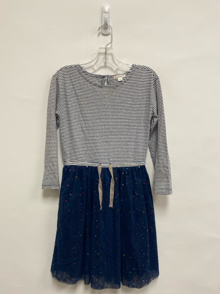 Crew Cuts SIZE 8 White Navy Stripe Girl&