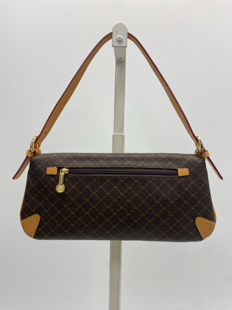 Dark Brown Tan Signature Handbag