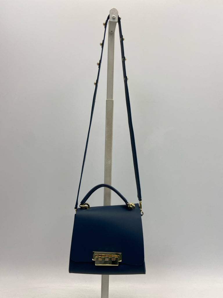 Zac Posen Dark Blue Gold Accent(s) Handbag