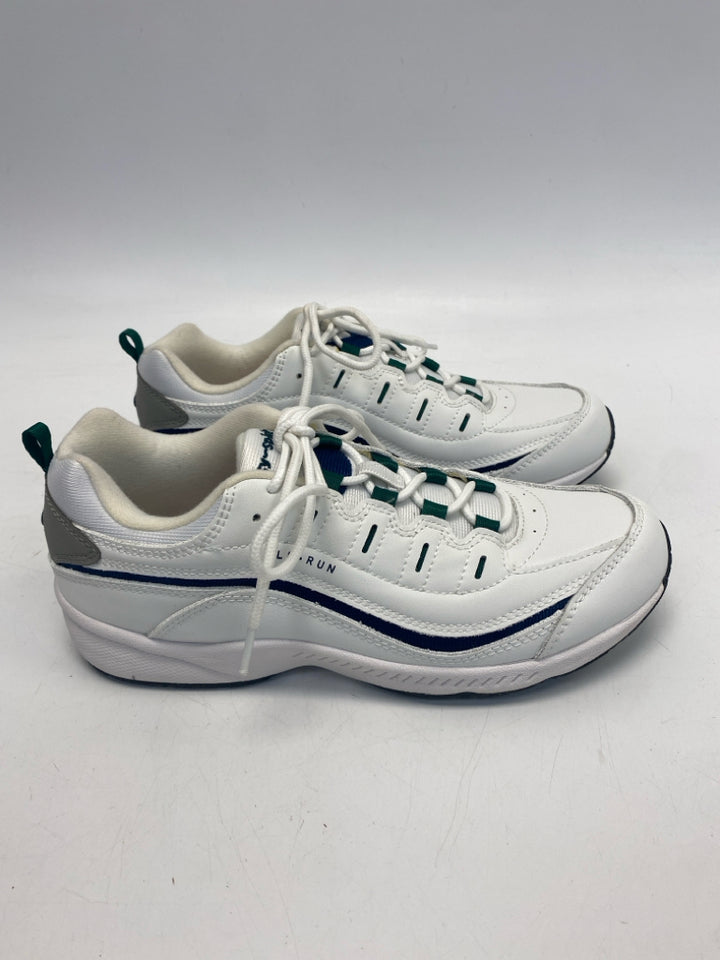 Easy Spirit  Size 8 Wht/Green Lace-up Sneakers