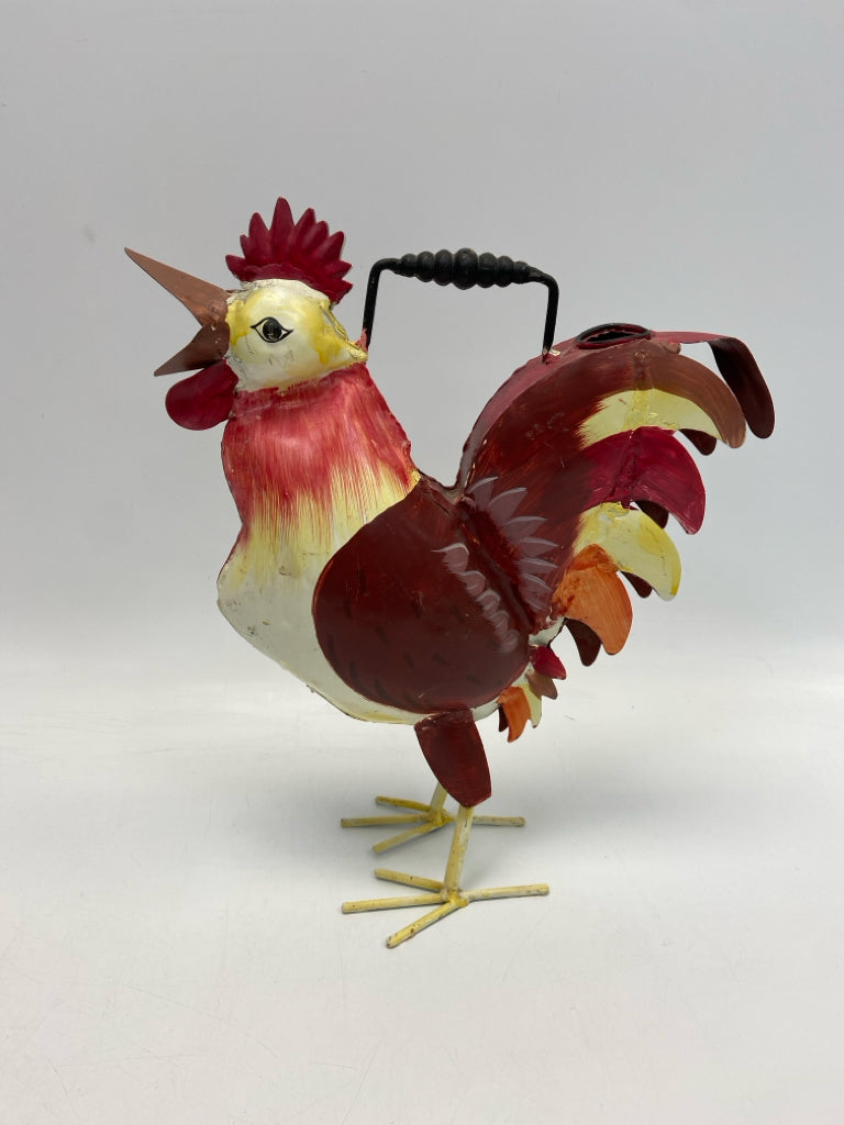 Dark Red Yellow Whimsical Metal Misc. Outdoor