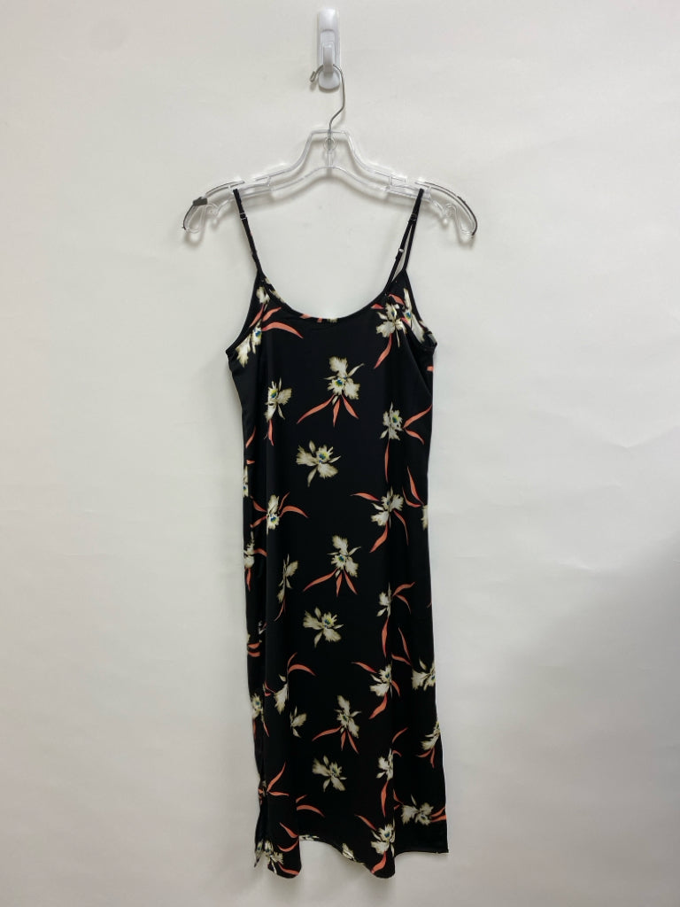NWT J Crew Size XXS Black/Blue Coral Flowers Sleeveless Ladies Dress