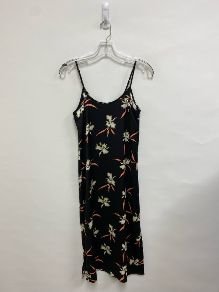 NWT J Crew Size XXS Black/Blue Coral Flowers Sleeveless Ladies Dress