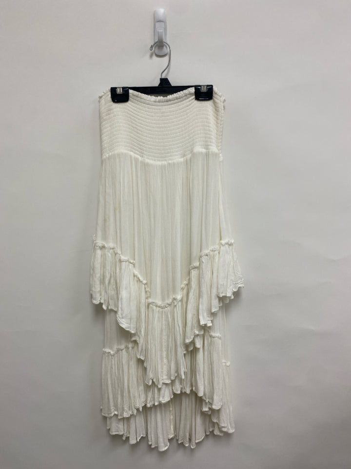 Free People Size S White Tiered Ladies Skirt