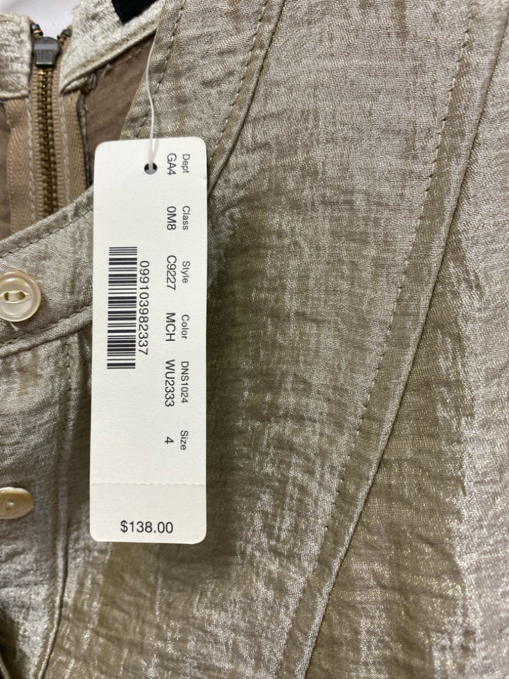 NWT J Crew Size 4 Sage Beige Shimmery Ladies Dress