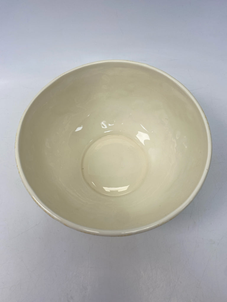 Cream Green/Multi Leaves Ceramic Fall