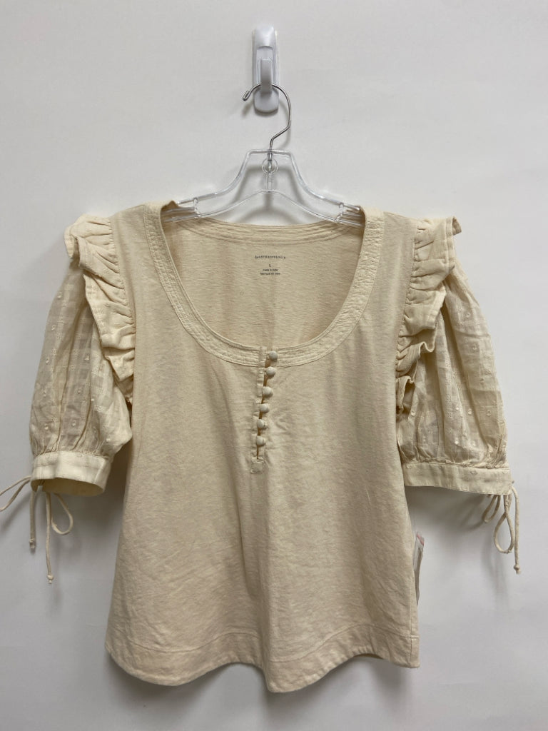 NWT Anthropologie Size L Cream Ladies Top